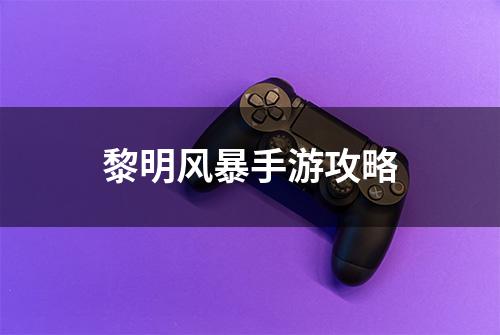 黎明风暴手游攻略