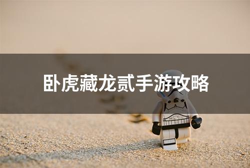 卧虎藏龙贰手游攻略