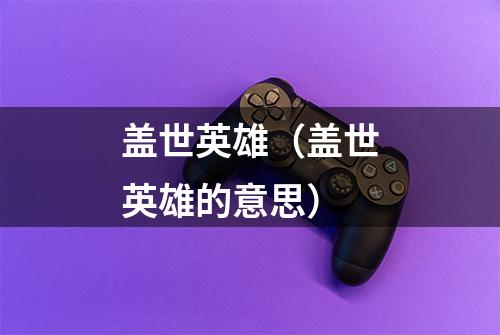 盖世英雄（盖世英雄的意思）