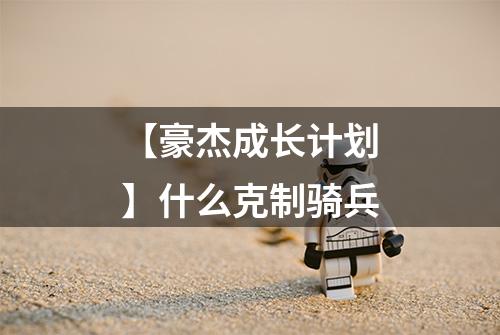 【豪杰成长计划】什么克制骑兵