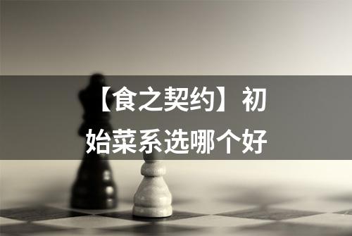 【食之契约】初始菜系选哪个好