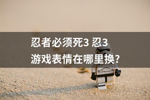 忍者必须死3 忍3游戏表情在哪里换?
