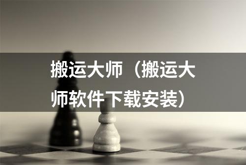 搬运大师（搬运大师软件下载安装）