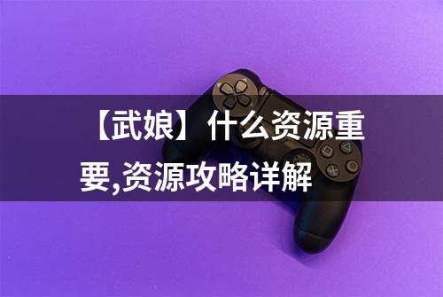 【武娘】什么资源重要,资源攻略详解