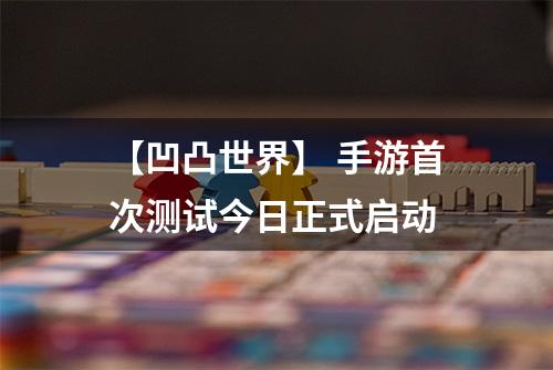 【凹凸世界】 手游首次测试今日正式启动