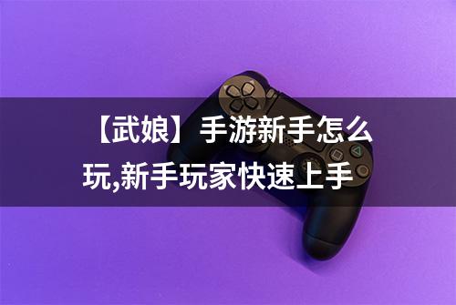 【武娘】手游新手怎么玩,新手玩家快速上手