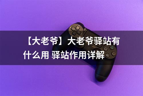 【大老爷】大老爷驿站有什么用 驿站作用详解