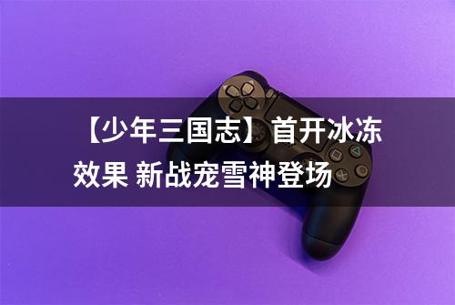 【少年三国志】首开冰冻效果 新战宠雪神登场