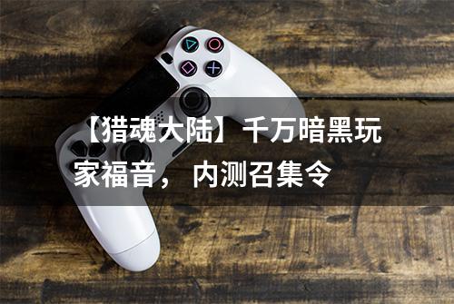 【猎魂大陆】千万暗黑玩家福音， 内测召集令