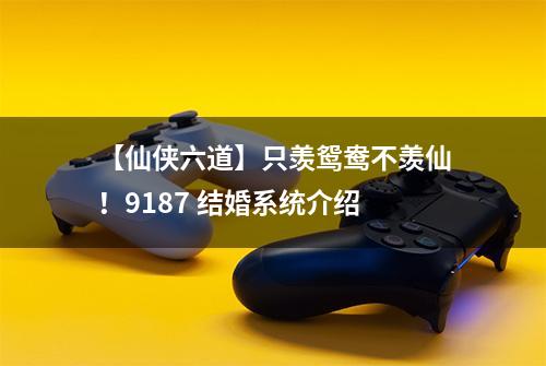 【仙侠六道】只羡鸳鸯不羡仙！9187 结婚系统介绍