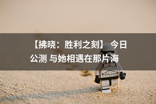 【拂晓：胜利之刻】 今日公测 与她相遇在那片海