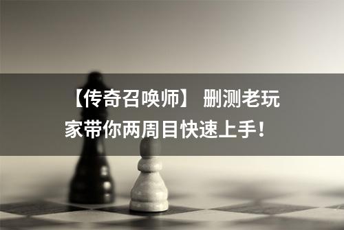 【传奇召唤师】 删测老玩家带你两周目快速上手！