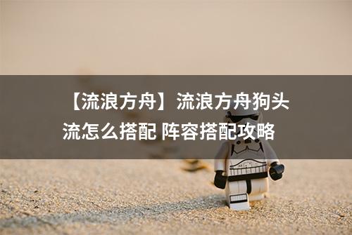 【流浪方舟】流浪方舟狗头流怎么搭配 阵容搭配攻略