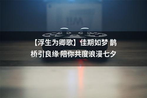 【浮生为卿歌】佳期如梦 鹊桥引良缘 陪你共度浪漫七夕