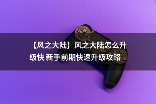 【风之大陆】风之大陆怎么升级快 新手前期快速升级攻略