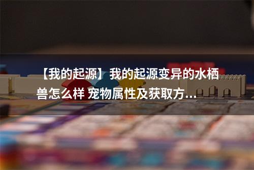 【我的起源】我的起源变异的水栖兽怎么样 宠物属性及获取方法介绍