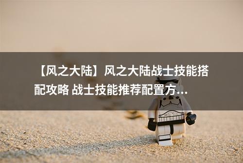【风之大陆】风之大陆战士技能搭配攻略 战士技能推荐配置方法解析